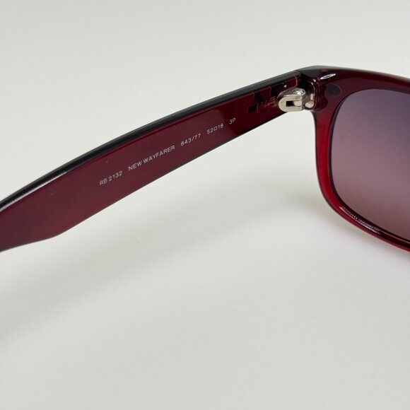 Ray Ban Sunglasses RB 2132 “New Wayfarer” 843/77 52-18 Polarized Italy - Picture 6 of 8